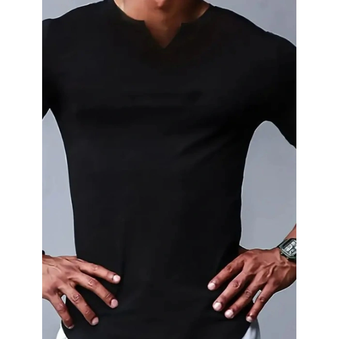 Erkek Kısa Kollu V Yaka Süprem Tshirt