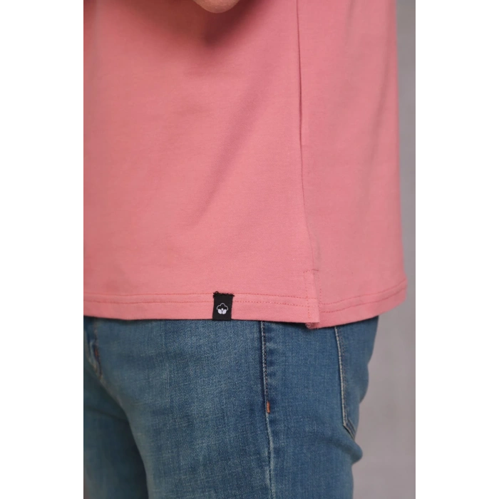 Erkek lim Fit Pamuklu Yumuşak Doku Nefes Alan Kumaş Yakalı Tişört