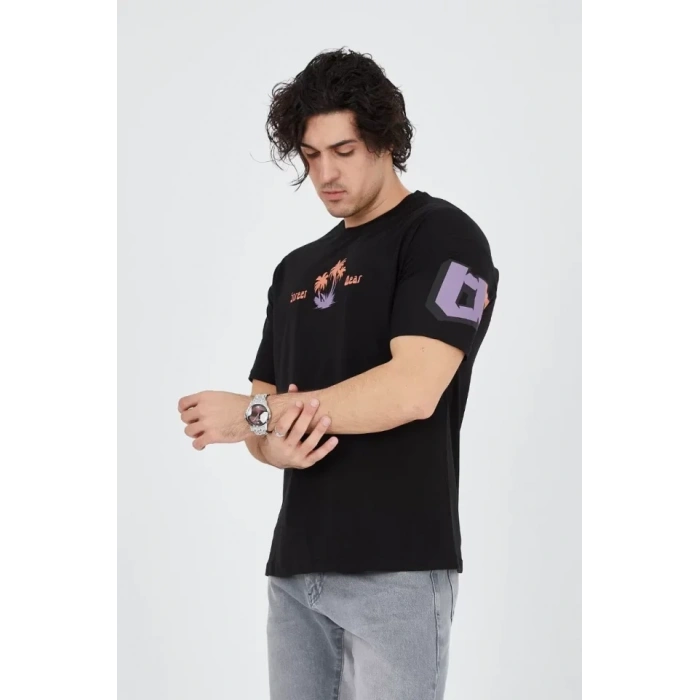 Erkek Ön Ve Arka Baskılı Thirt  iyah