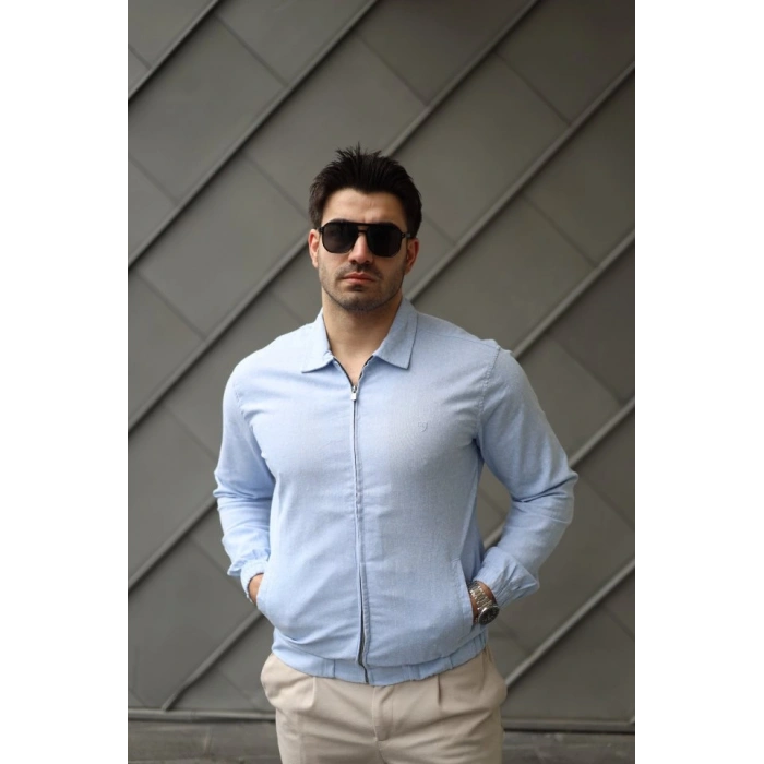 Erkek Pamuklu Keten Kumaş Ceket