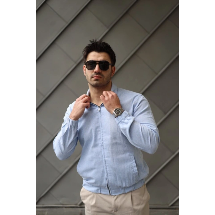 Erkek Pamuklu Keten Kumaş Ceket