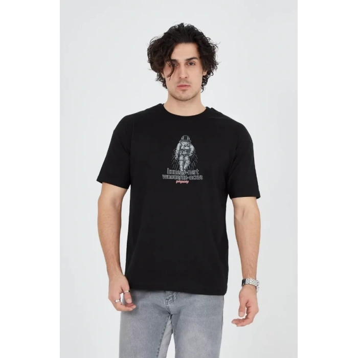 Erkek Penye Baskılı Thirt  iyah