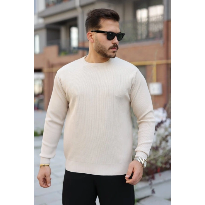 Erkek Selanik Örme Bisiklet Yaka Triko