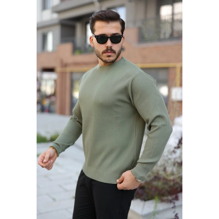 Erkek Selanik Örme Bisiklet Yaka Triko