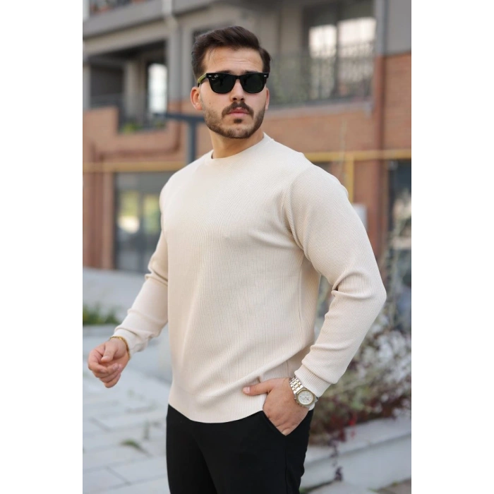 Erkek Selanik Örme Bisiklet Yaka Triko