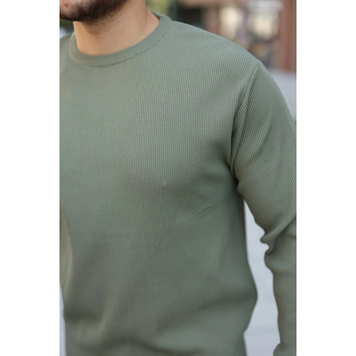 Erkek Selanik Örme Bisiklet Yaka Triko