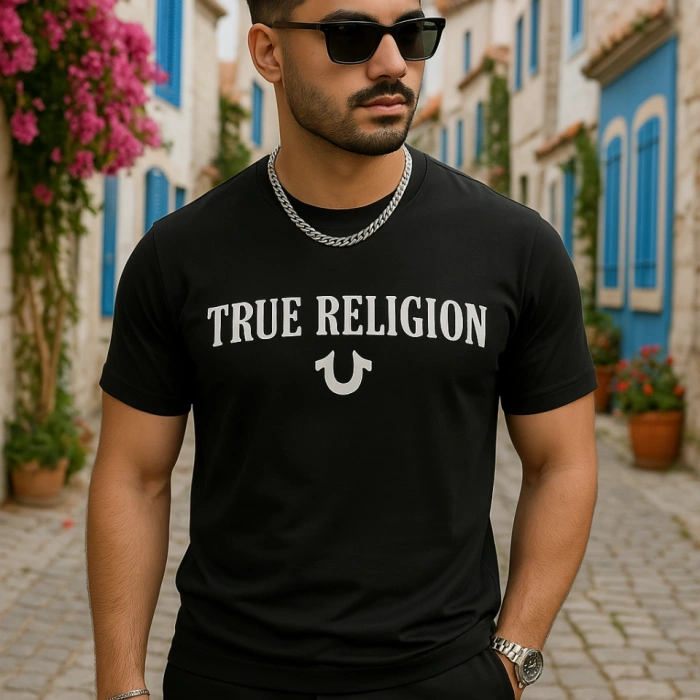 Erkek True Religion Baskılı Süprem Tshirt