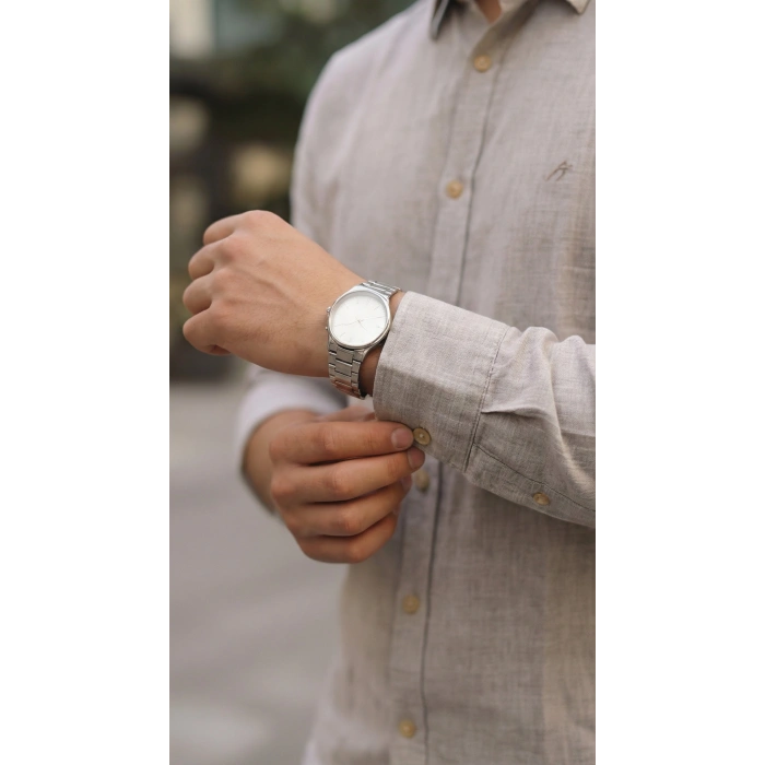 Erkek Uzun Kollu Keten Gömlek