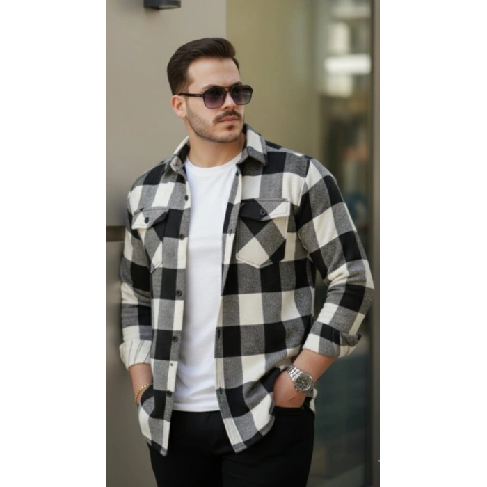 Erkek Uzun Kollu Oduncu Gömlek  iyah