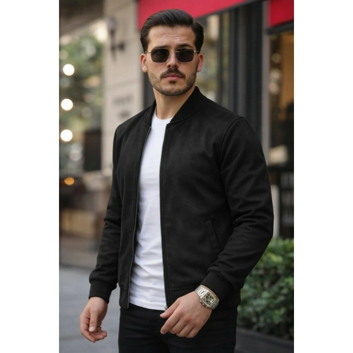 Erkek önden Fermuarlı Içi Astarlı üet Ceket