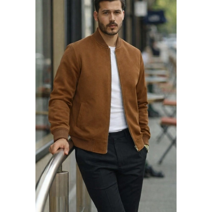 Erkek önden Fermuarlı Içi Astarlı üet Ceket