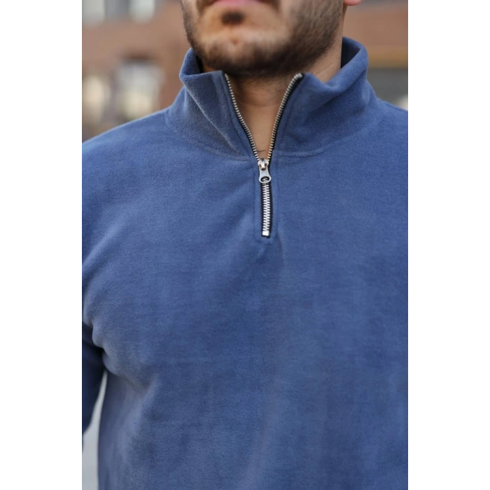 Erkek Zip Yaka Beli astikli Polar