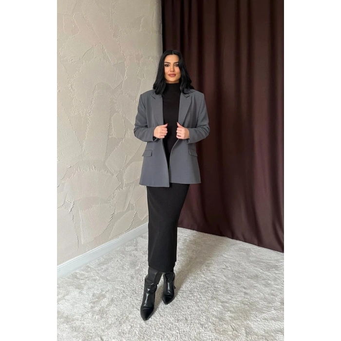 Füme Blazer Ceket