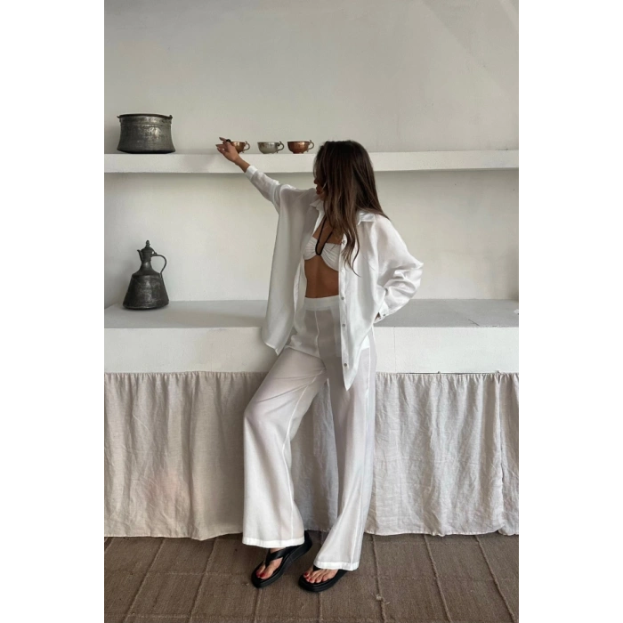 GÖMLEK  PANTOLON TAKIM  Beyaz