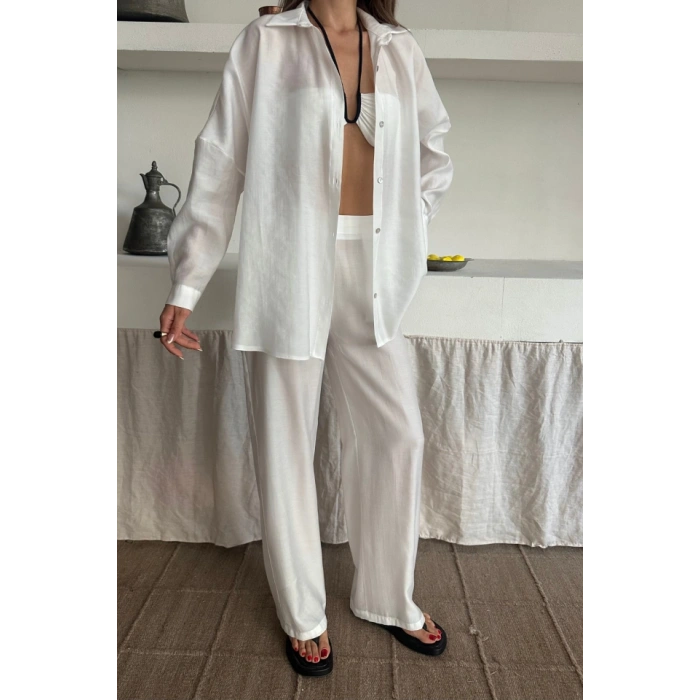 GÖMLEK  PANTOLON TAKIM  Beyaz