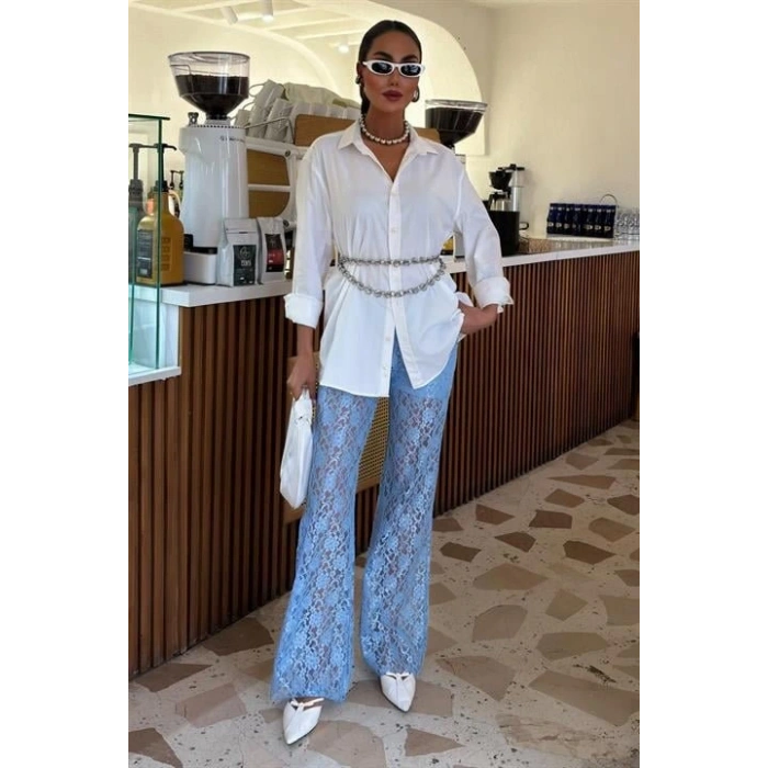 İçi Astarlı Dantel Pantolon 0081