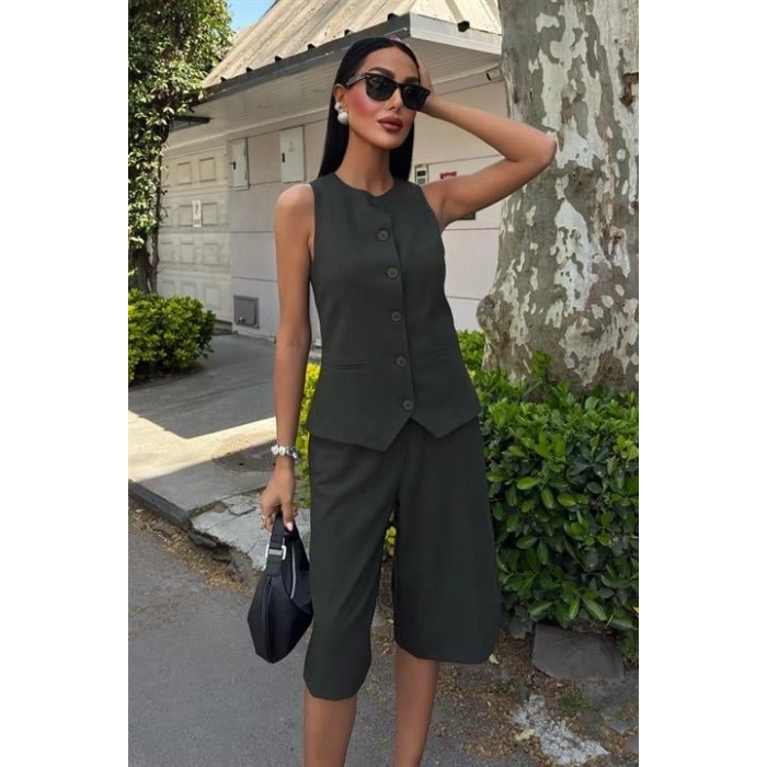 idi Şortlu Ve Yelekli Viscon Takım 10167