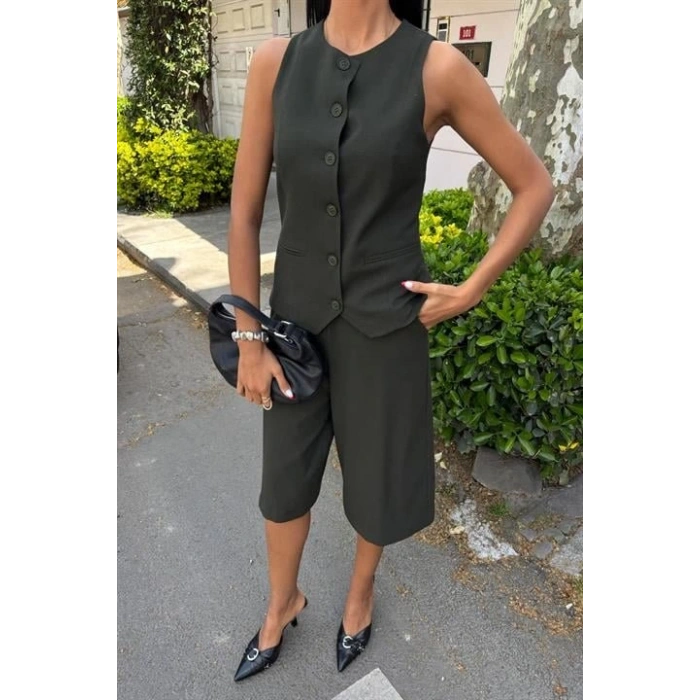 idi Şortlu Ve Yelekli Viscon Takım 10167