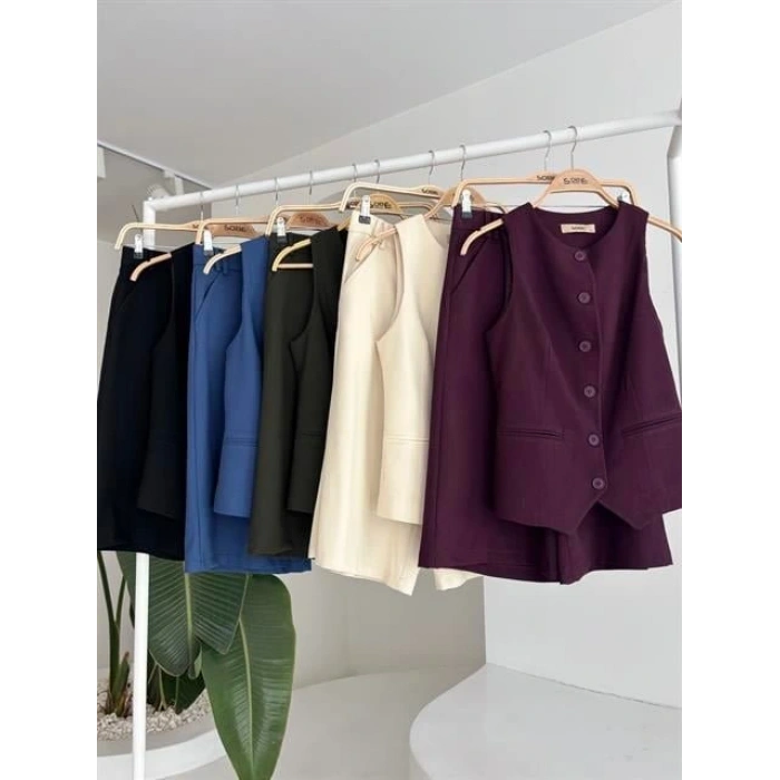 idi Şortlu Ve Yelekli Viscon Takım 10167