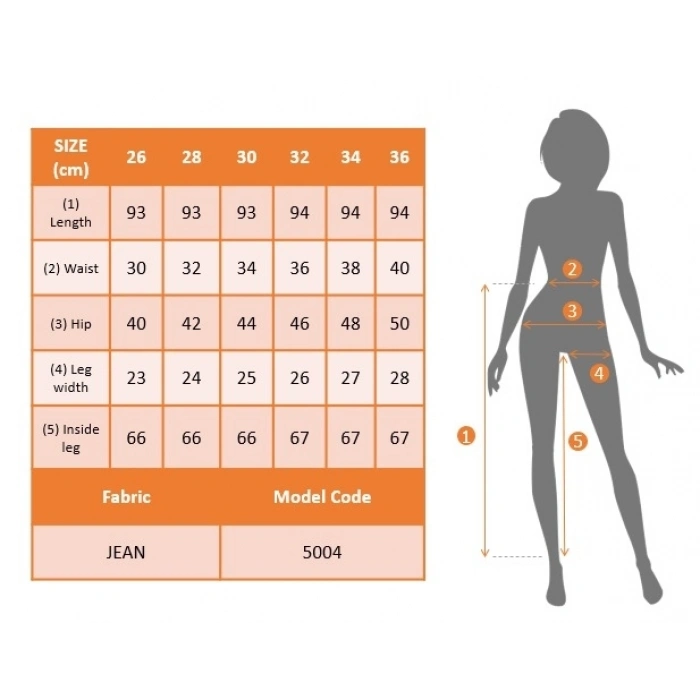 ikralı Yüksek Bel Jean Pantolon