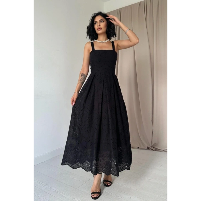 iyah Askılı Aparatlı Brode Elbise