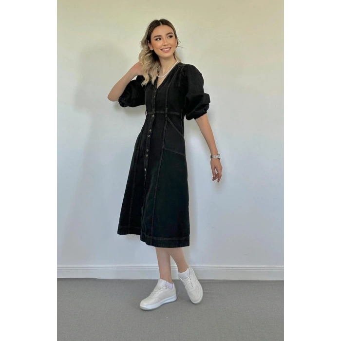 iyah Balon Kol Kot Elbise