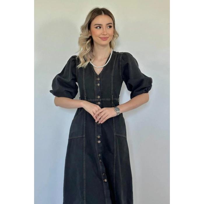 iyah Balon Kol Kot Elbise