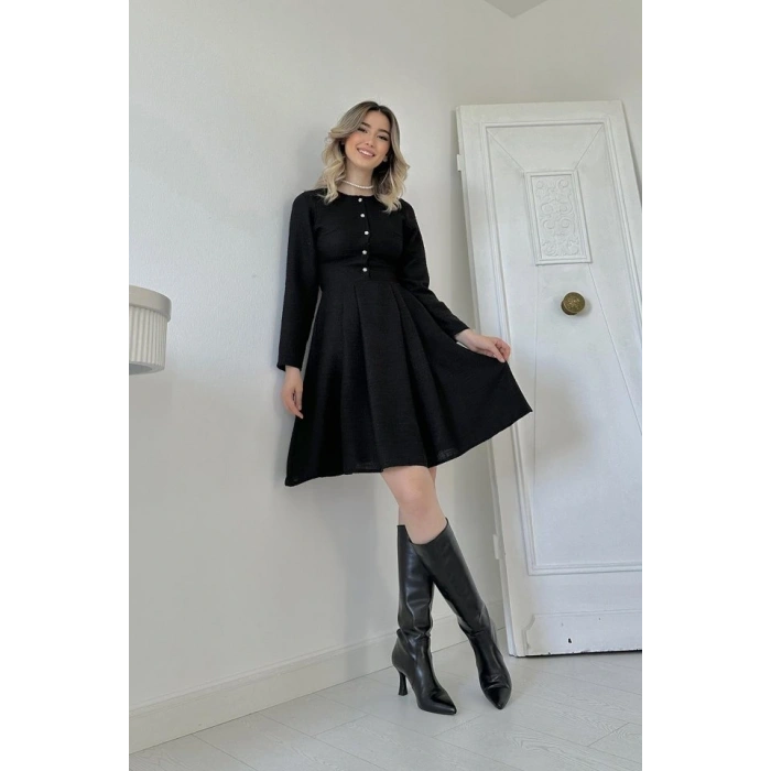 iyah Kısa Klasik Elbise