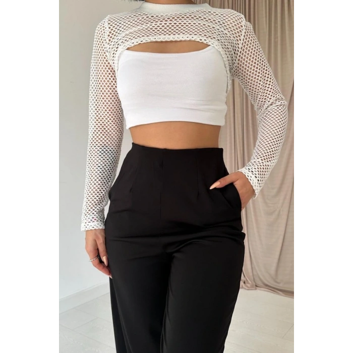 iyah Pensli astik Detaylı Pantolon