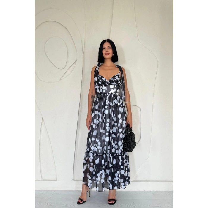 iyah Şifon Drapeli Elbise