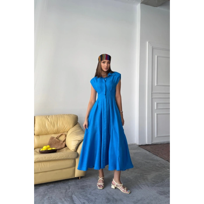 JAKARLI KETEN ELBİE ÖNDEN YIRTMAÇLI CEPLİ  aks