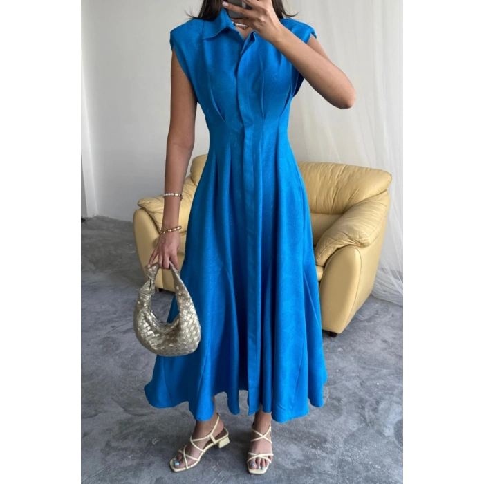 JAKARLI KETEN ELBİE ÖNDEN YIRTMAÇLI CEPLİ  aks