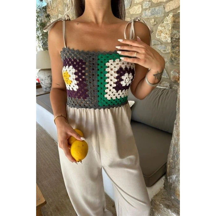 Jasmin Süzüneli Keten Tulum 128008