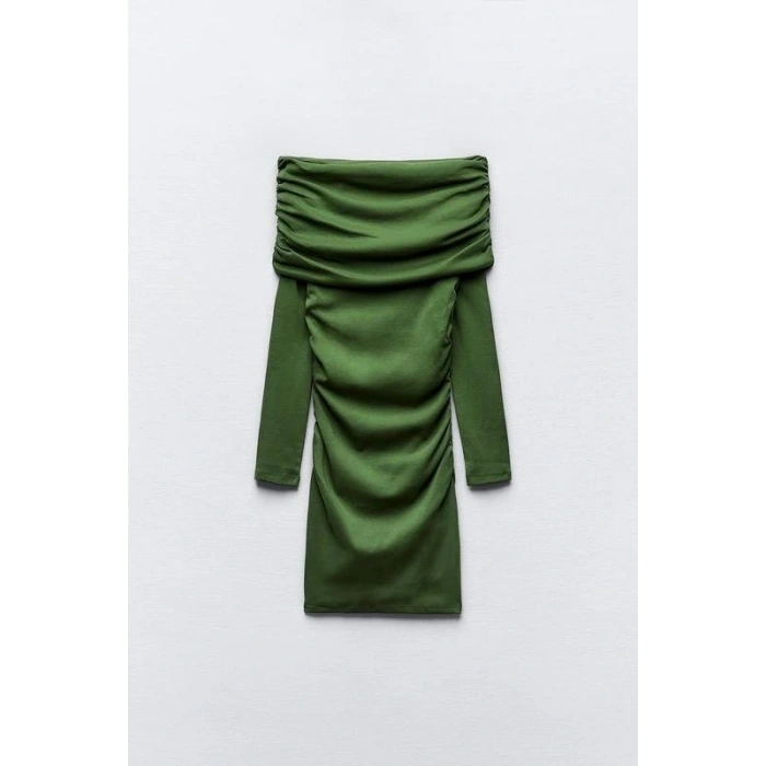 Kadın adonna endil Yaka Fırsat ürün Büzgülü ini Elbise