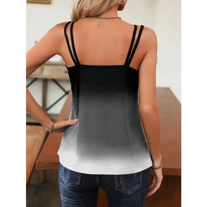 Kadın Askılı Yuvarlak Yaka Süprem Bluz