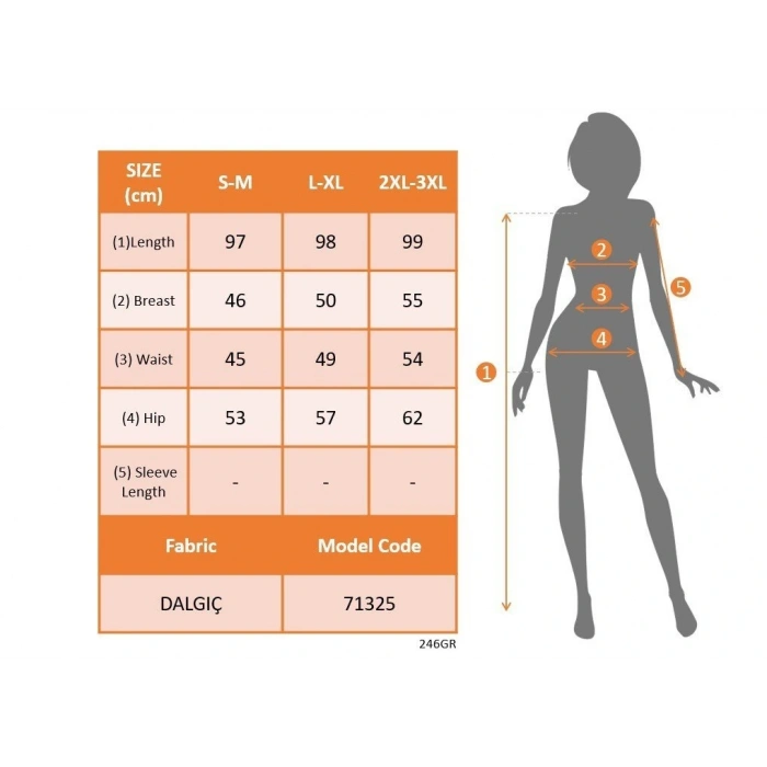 Kadın Askılı Yuvarlak Yakalı Yaprak Desenli Dalgıç Elbise