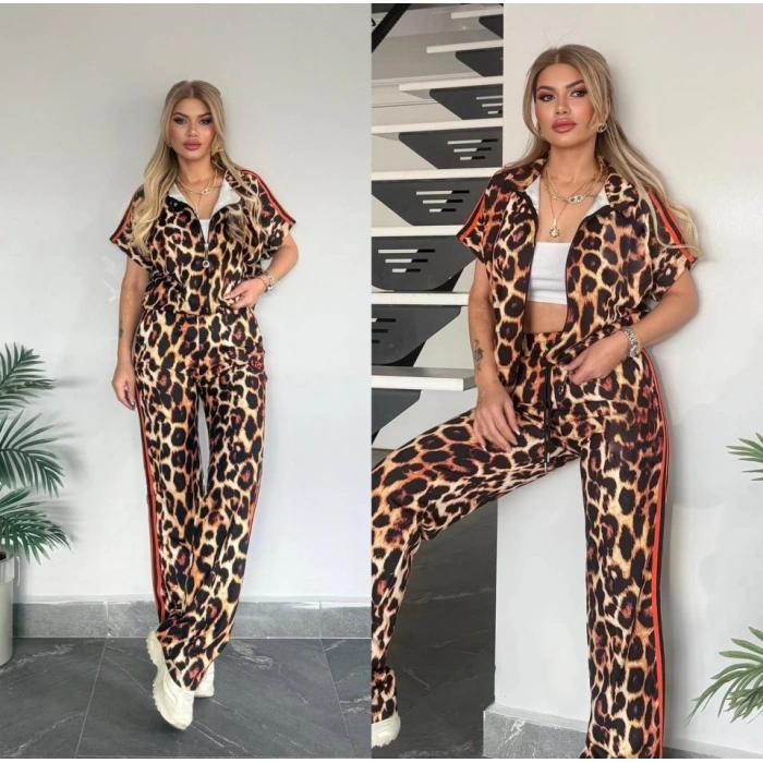 Kadın Dalgıç Kumaş Dijital eopar Baskılı şerit Detaylı Takım