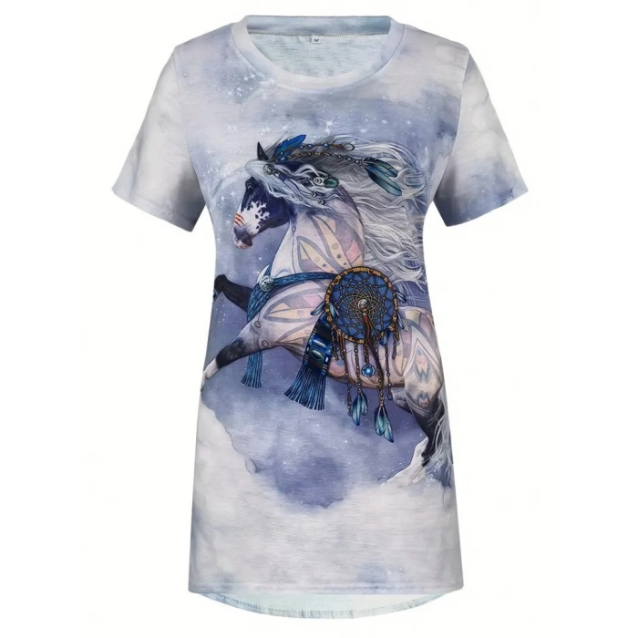 Kadın Kısa Kollu Bisiklet Yaka Salaş Süprem Bluz