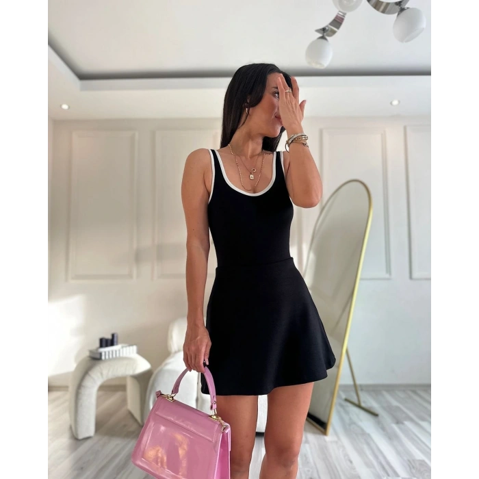 Kadın odal Kumaş Askılı şortlu Elbise