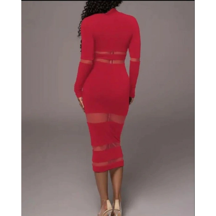 Kadın şerit Transparan Detay Fırsat ürün idi Boy Elbise