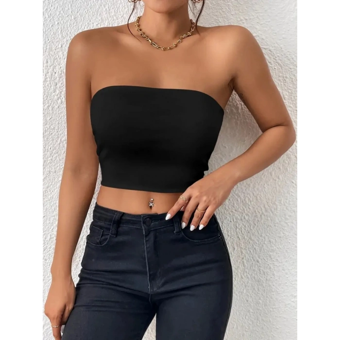 Kadın Straplez Dalgıçbluz