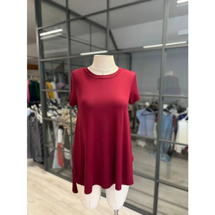 Kadın Türlü Viskon Kumaş Yırtmaç Detaylı Bluz