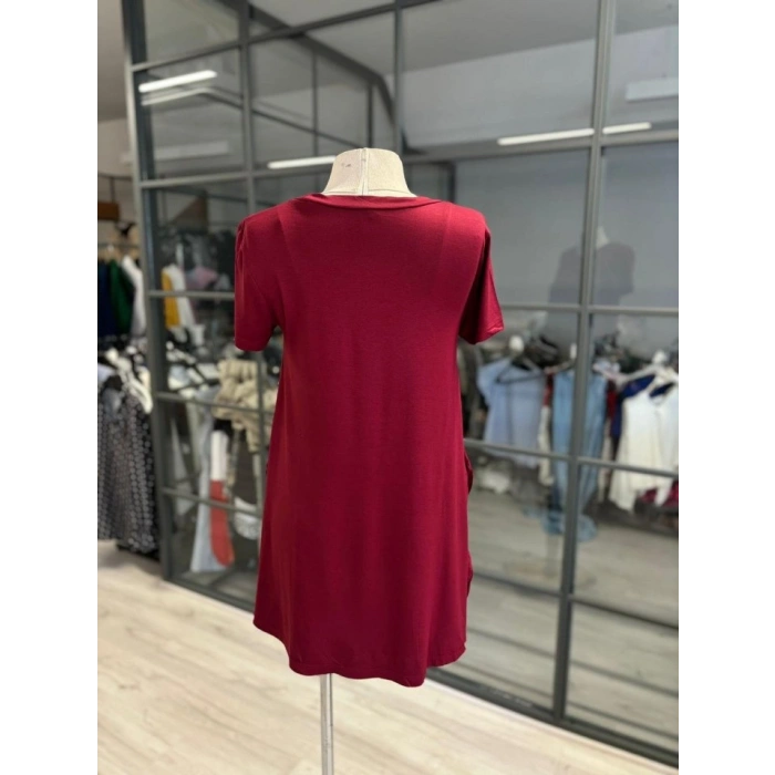 Kadın Türlü Viskon Kumaş Yırtmaç Detaylı Bluz