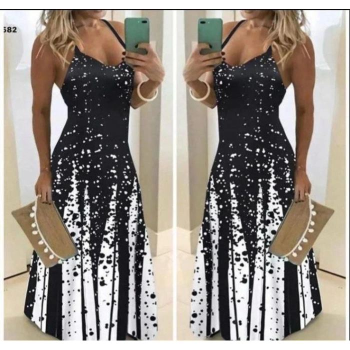 Kadın uprem Kumaş Dijital Baskılı Elbise