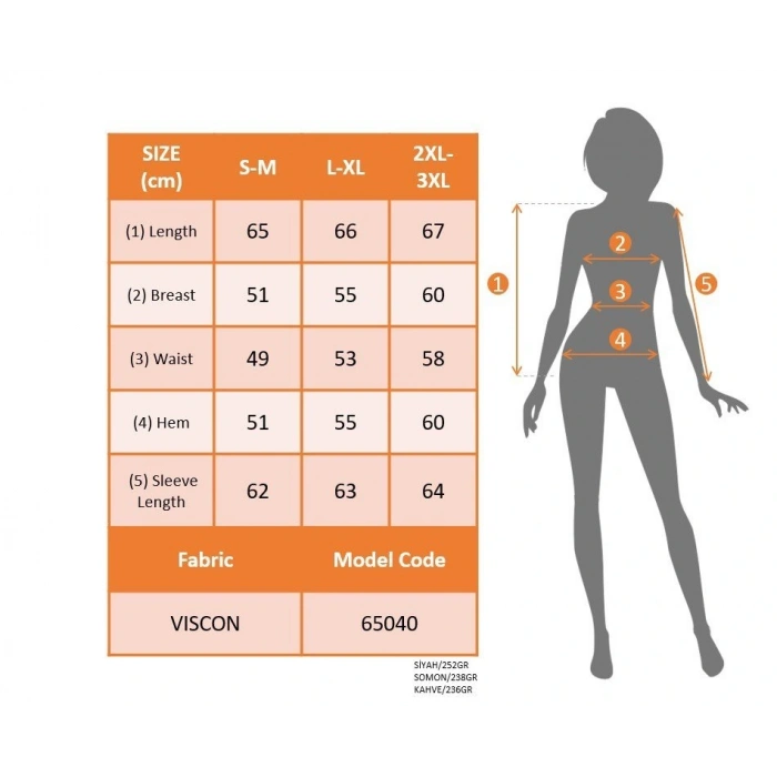 Kadın Uzun Kollu Bisiklet Yaka Viskon Bluz