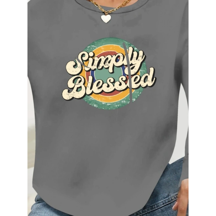 Kadın Uzun Kollu Bisiklet Yaka Viskon Iki Iplik Bluz