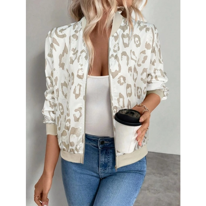 Kadın Uzun Kollu önden Fermuarlı Modal Ceket