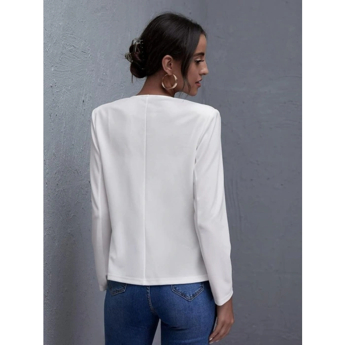 Kadın Uzun Kollu önü Açık Blazer Ceket