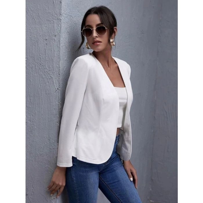 Kadın Uzun Kollu önü Açık Blazer Ceket