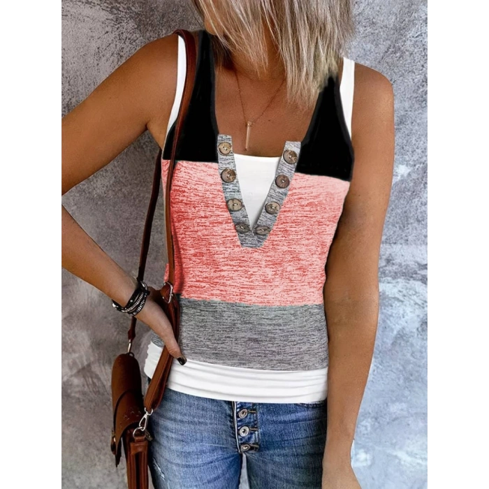 Kadın V Yakalı önden Düğmeli Viskon Bluz